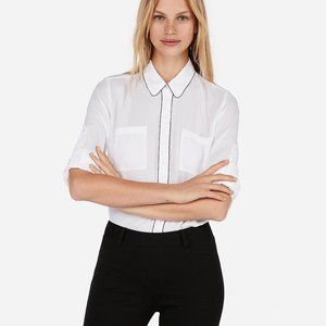 Express SLIM FIT BEADED PORTOFINO SHIRT